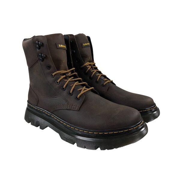 Dr Martens Tarik Crazy Horse Leather Utility Boots Mens Size 13 Dark Brown NEW - Picture 1 of 8